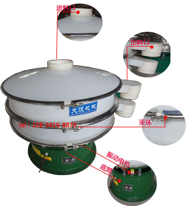耐酸碱塑料旋振筛结构